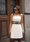 Vestido Dandara - Off-white - Crepe Alfaiataria